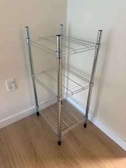 3-Tier Adjustable Metal Wire Shelving Rack