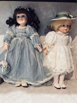 Porcelain Collector Dolls Set of Two