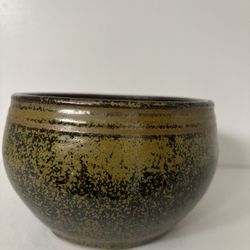 Vintage Handmade Stoneware Studio Pottery Bowl Signed And Dated By Artist 