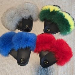 Real Fur Slides 4 Bundle Size 7