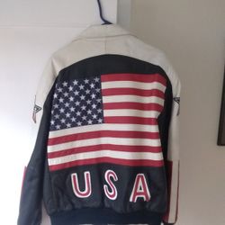USA Leather Biker Jacket