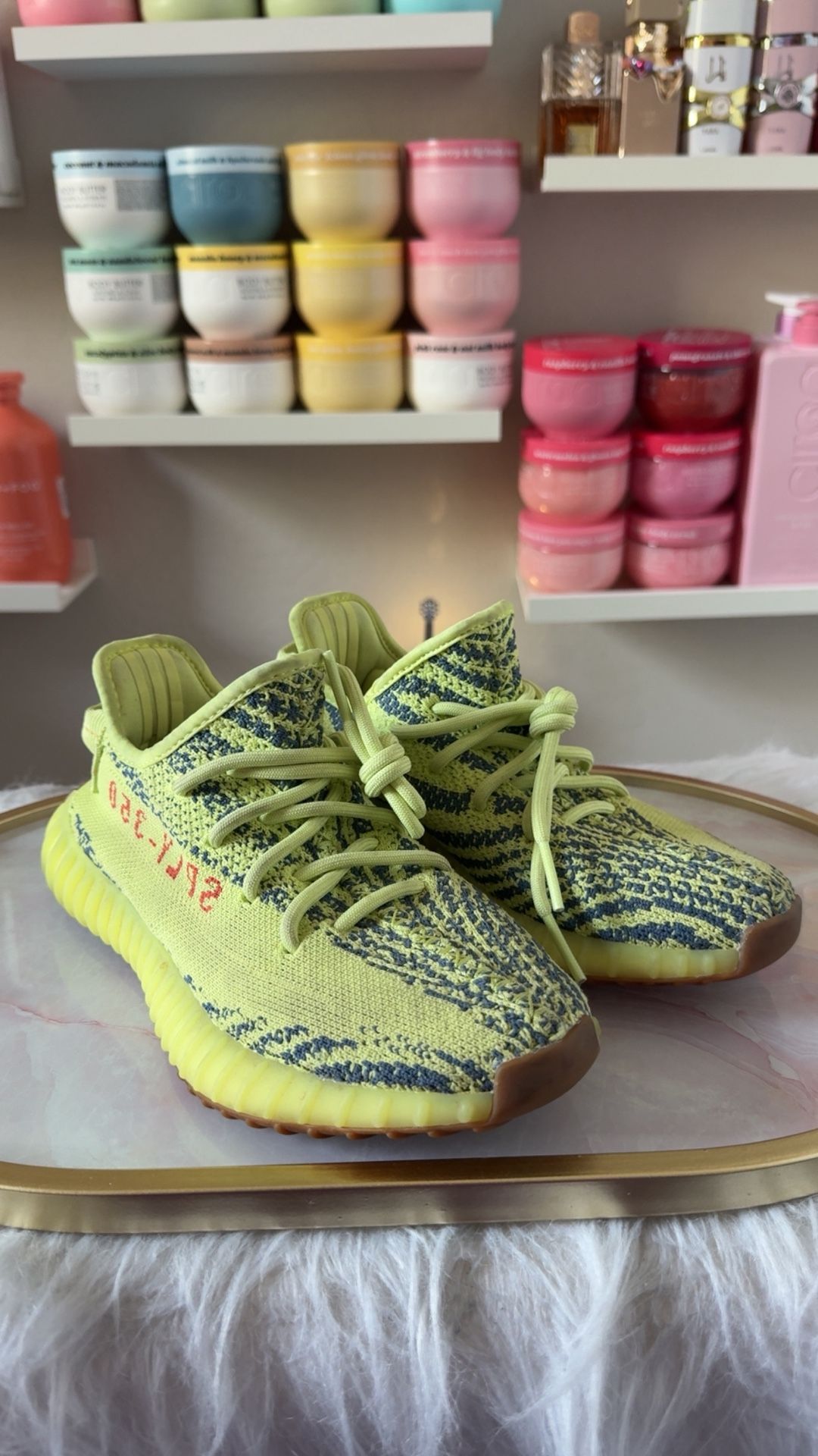 adidas gazelle silver green womens Adidas Yeezy Boost 350 V2 Zebra- Size 5 Shoe  Sprayed Paint Art Collection