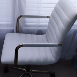 White & Gold Office Chair 