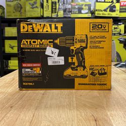 DEWALT ATOMIC 20-Volt Lithium-Ion Cordless 1/2 in. Compact DEWALT ATOMIC 20-Volt Lithium-Ion Cordless Hammer Drill with 3.0Ah Battery, Charger and Bag