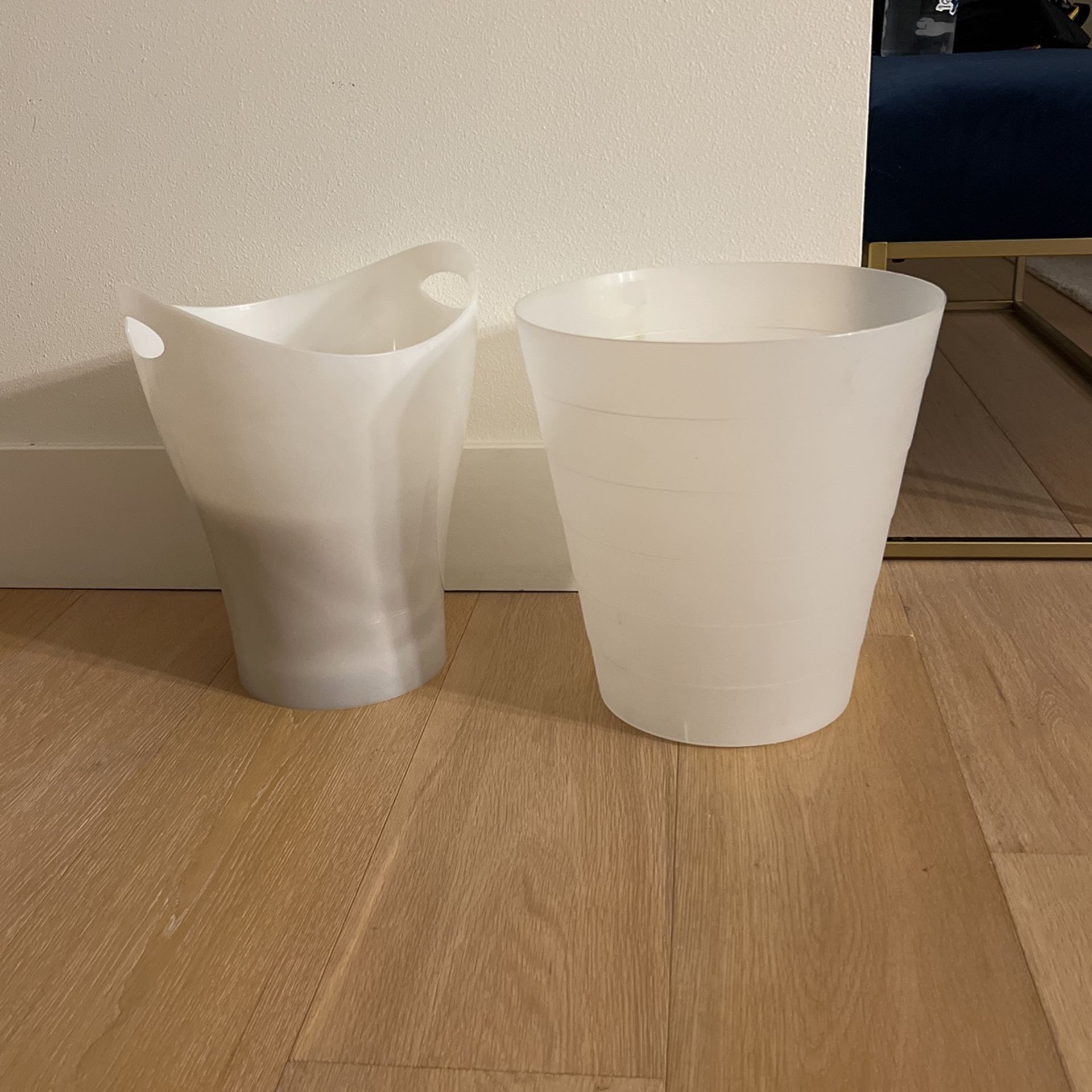 White IKEA Trash Cans