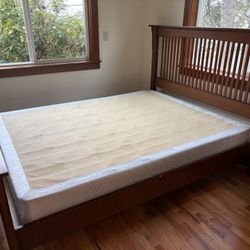 Queen Bed Frame And Boxspring -Mission Style