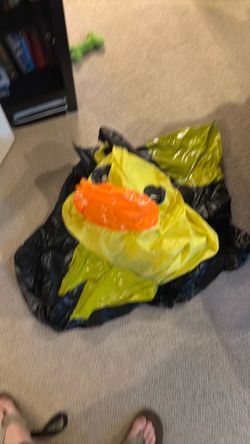 Giant inflatable graduation rubber ducky.