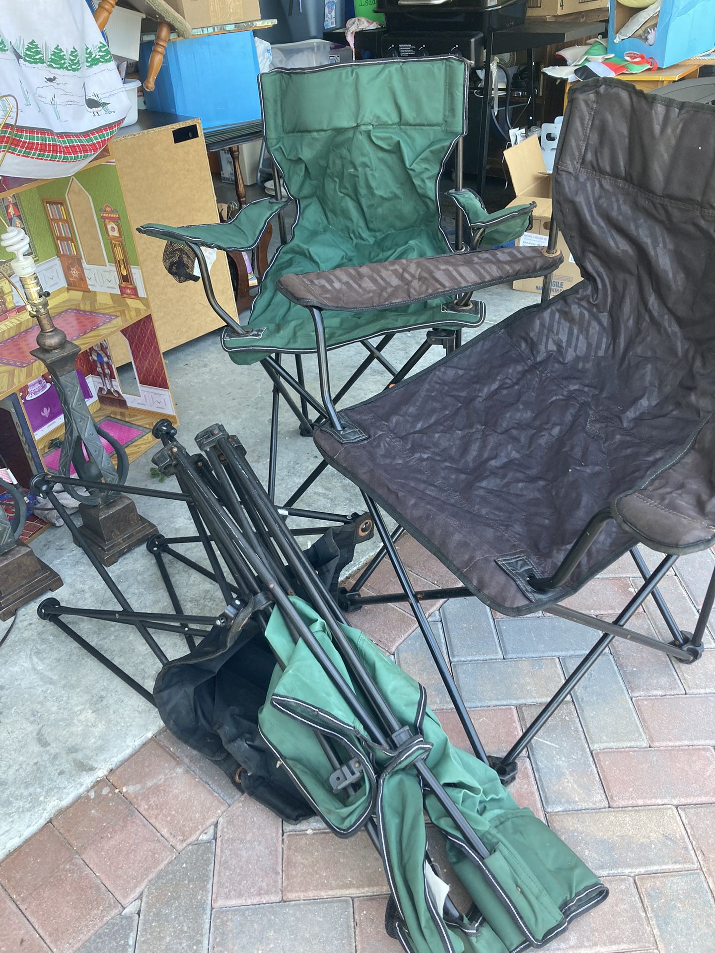 Four Foldable Chairs For $20 All