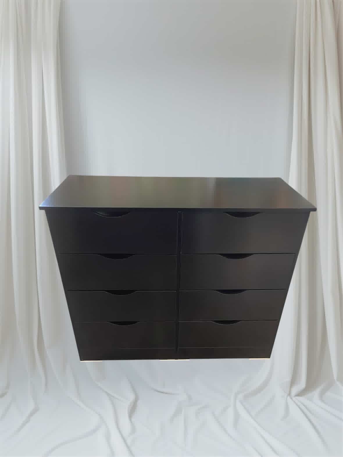 Black 8 Drawer Dresser