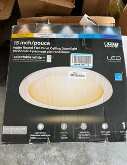 Feit Electric 15 inch White Round Flat Panel Ceiling Downlight