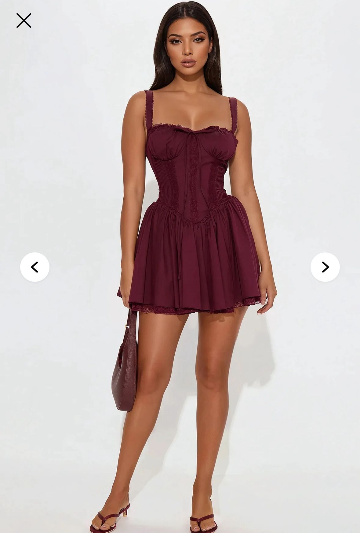 New Fashion Nova Corset Mini Dress Large
