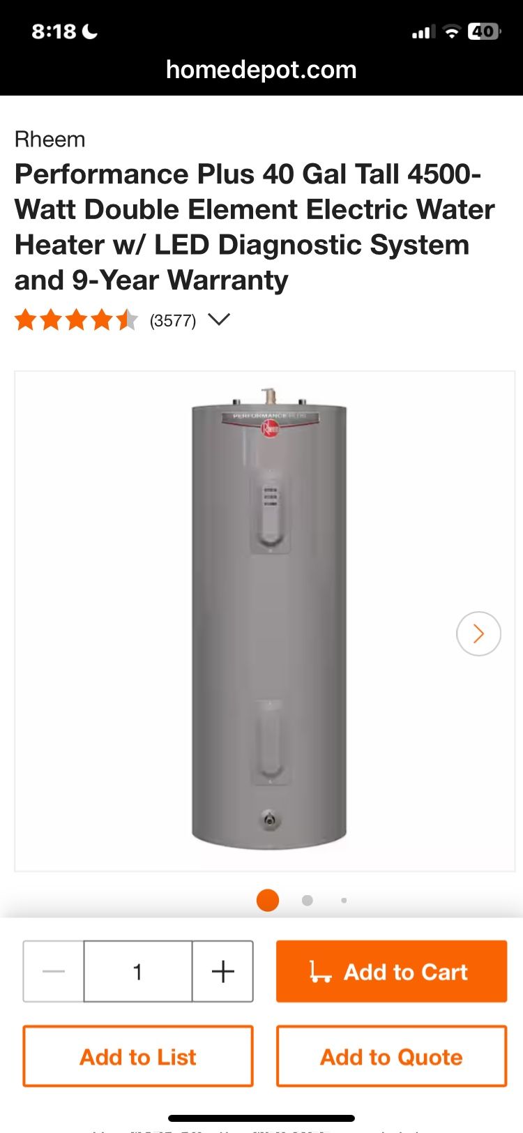 Hot water tank