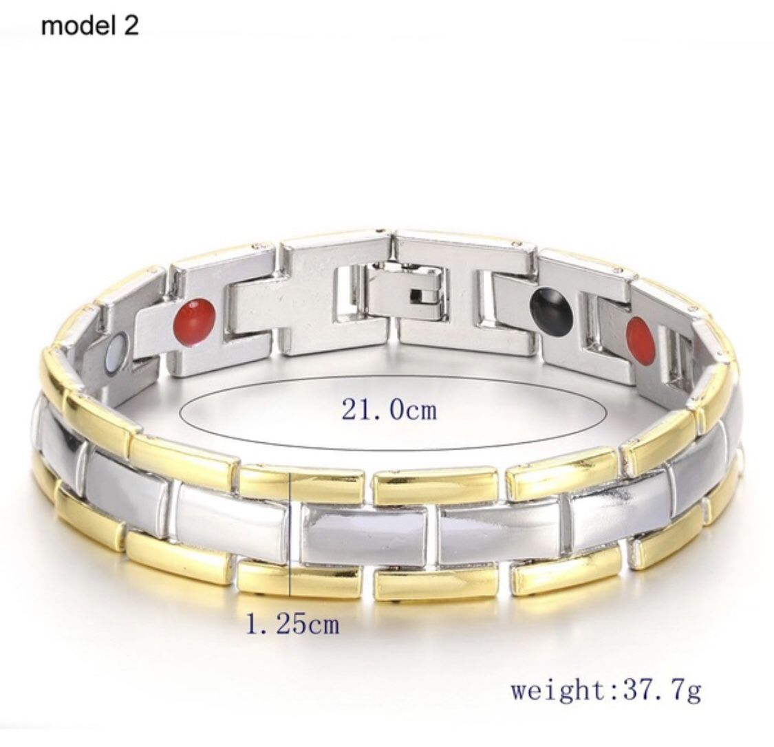 Men's Health Energy Bracelet Bangle 18K Gold Plated Magnetic Bracelet $28 each
