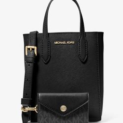 Vincent Extra-Small Saffiano Leather Crossbody Bag With Logo Card Case