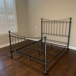 Ethan Allen Frame and Mattress  Queen Set