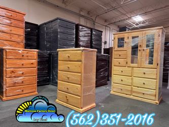 Five drawer dresser pinewood natural chest mueble