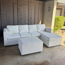 Cream Sectional ( Delivery Available )