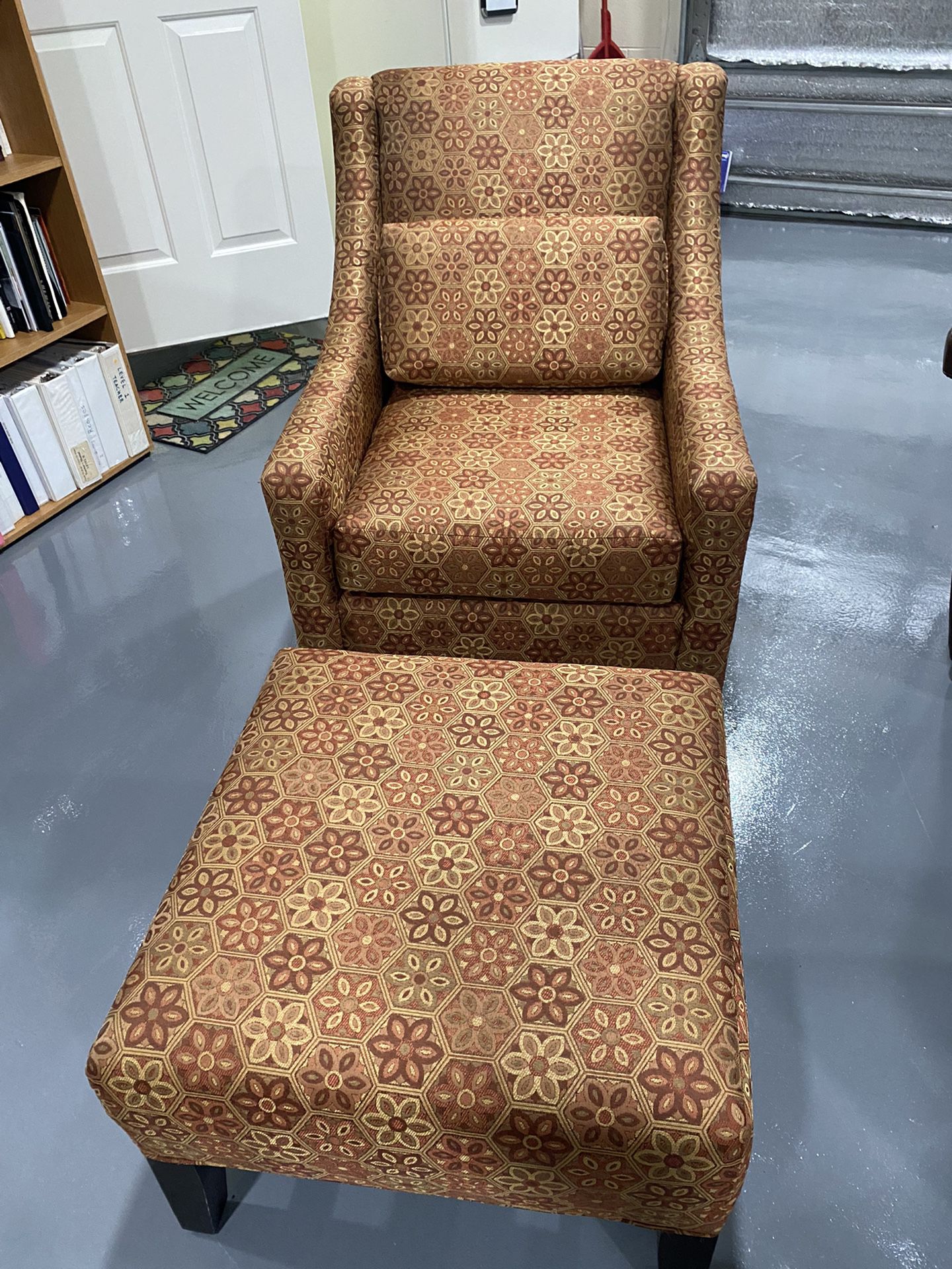 Retro Chair And Ottoman 