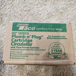 NEW Taco 006-ST4-PNP Plumb n’ Plug Hot Water Recirculator Pump - Stainless