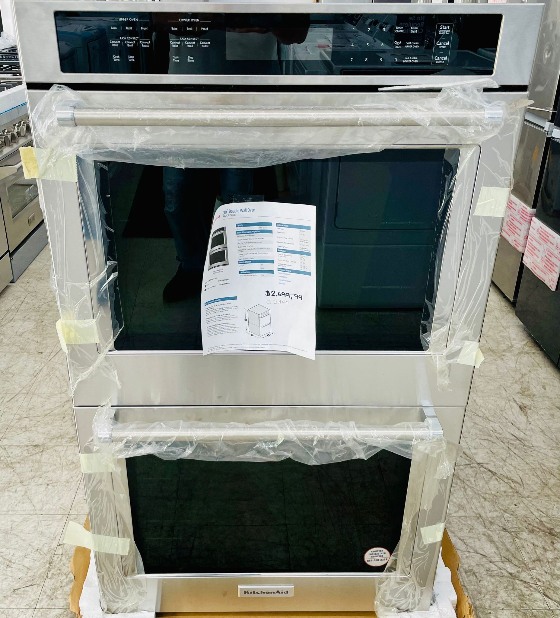 🔥🔥30” Kitchenaid Double Wall Oven