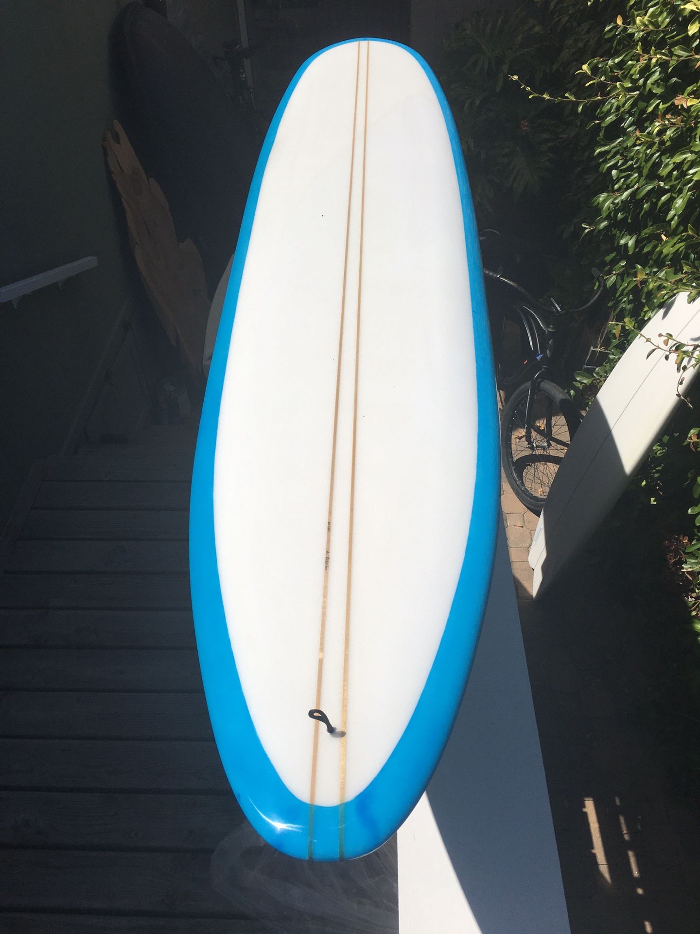 Brand new longboard surfboard single fin