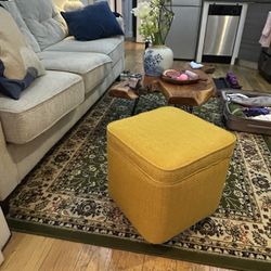 Yellow Ottoman With Storage