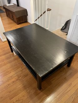 Free IKEA Solid Wood Coffee Table – Brown/Black (46x29x18)