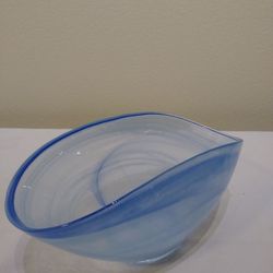 Beautiful Blue Glass Bowl.