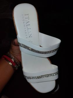 White sandals