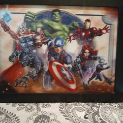Marvel Avengers Large 3D Holographic  Picture Frame