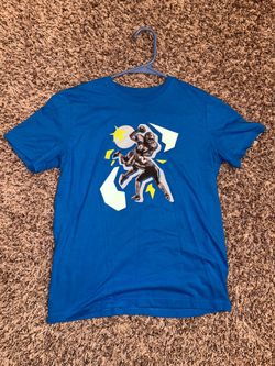 Blue football graphic t-shirt