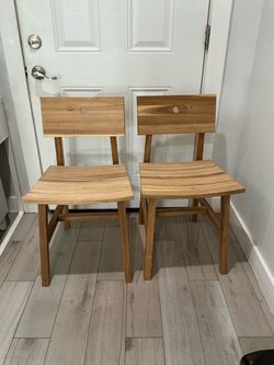 Set of 2 IKEA Wood Dining Chairs