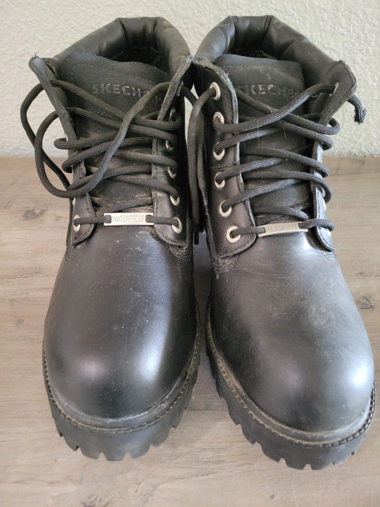 Sketchers Work Boots Steel Toed Shoes Size 12