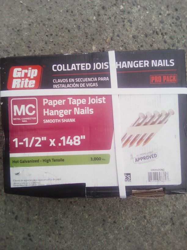 Gripe Rite 1 1/2 by148" PaperTape Joist Hangers Nails