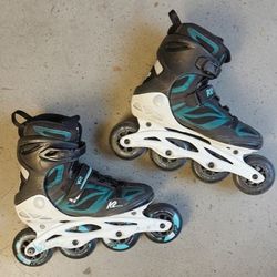 K2 VO2 90 Boa unisex inline skates graphite gray/teal Women’s US 9/10.25”