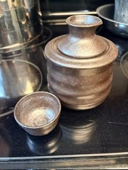 Ceramic Speckled Dark Grey Sake Set