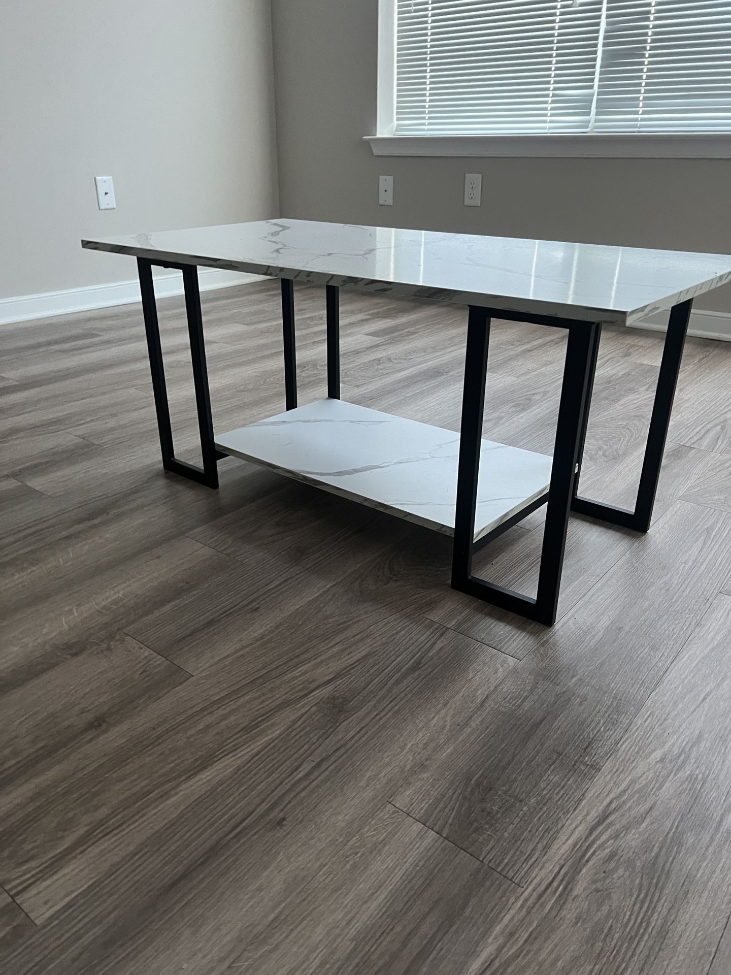 White marble coffee table