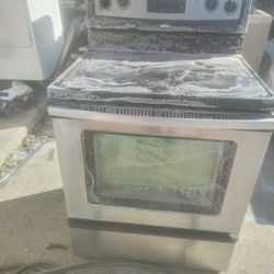 Whirlpool Estufa Electrica Tapa De Vidrio Trabajando 