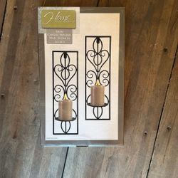 Home Elements Iron Candle Holder Wall Sconces