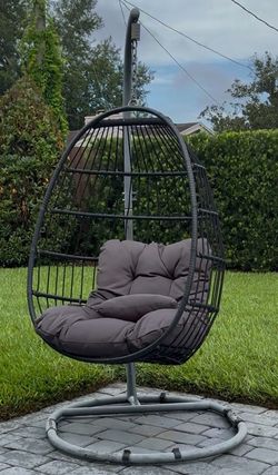 Outdoor Hanging Egg Chair with Stand - Make an Offer