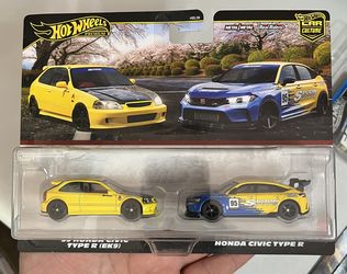 Hot Wheels Premium Car Culture 2 Pack '99 Honda Civic Type R EK9 & Spoon FL5 New