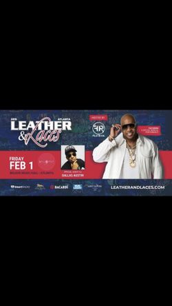 2 tickets to Leather and Laces 2019 special guest Flo Rida