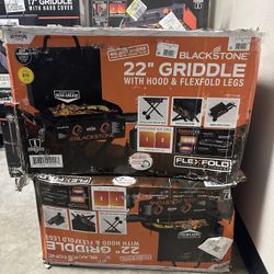 22” Blackstone Griddle W Hood & Flex Fold Legs 