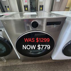 7.4 Cu. Ft. Ultra Large Dlectric Dryer With Sensor Dry, Turbo Steam