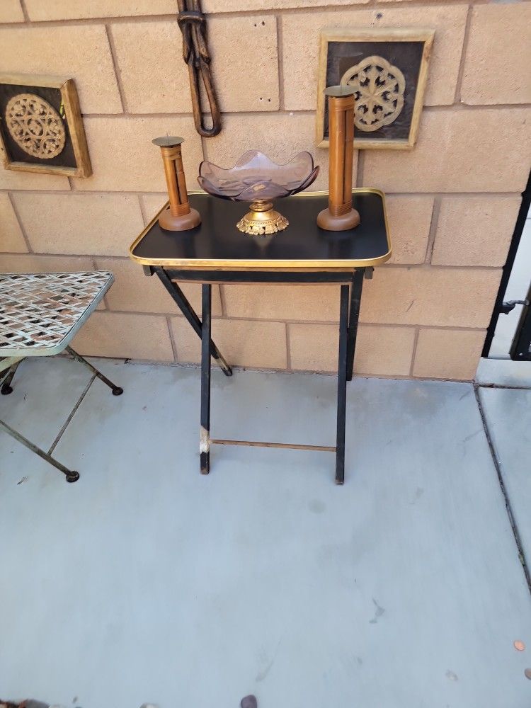 Tray Table With Decor.