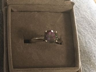 Mystic topaz solitaire