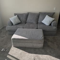 Comfortable Couch, Ottoman, And Very Comfortable Chair