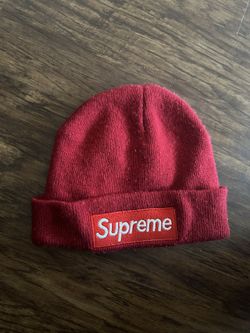 Used Red Supreme Beanie