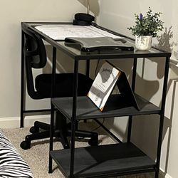 Desk, Chair, Lamp 