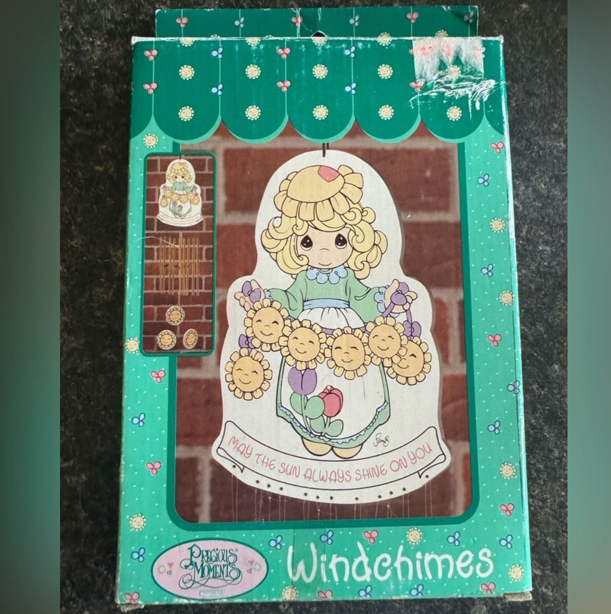 Vintage Precious Moments wind chimes “MAY THE SUN ALWAYS SHINE ON YOU” ☀️